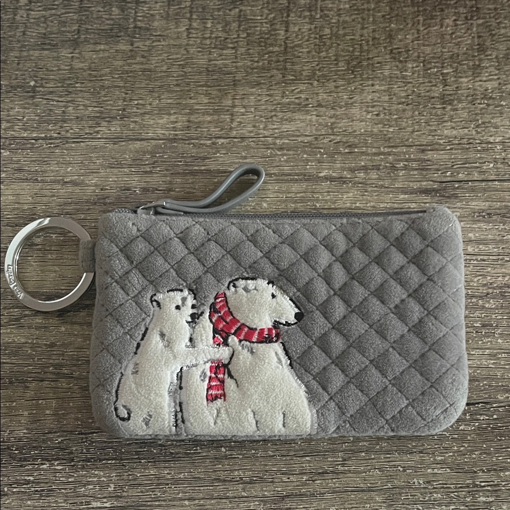 Vera Bradley Gray Quilted Wallet with Polar Bear Design